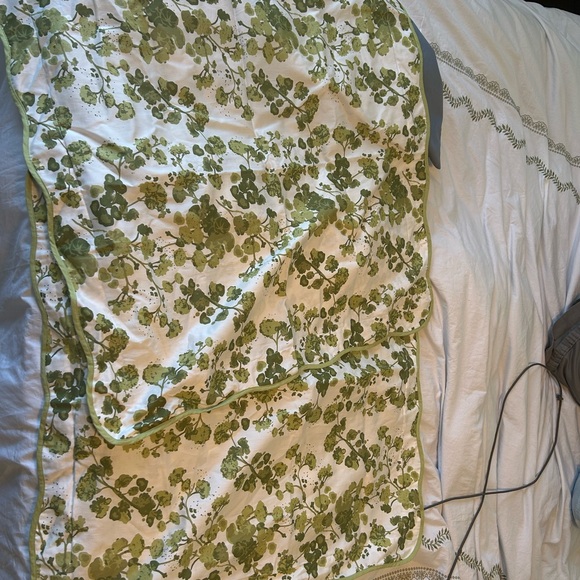 2 Biscuit Shelby green euro sham cases - Picture 3 of 4